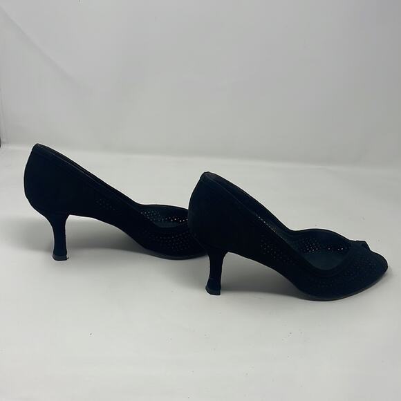 Stuart Weitzman Blaise black suede heels women’s 8.5 - Picture 6 of 11